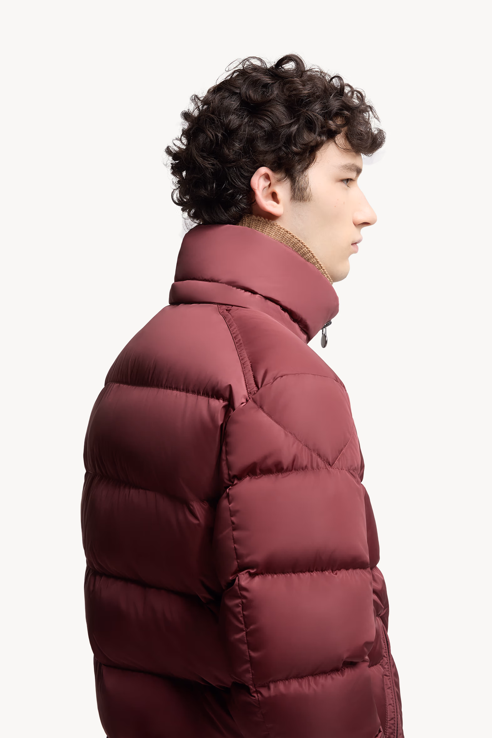 Moncler Maya Hooded Short Down Jacket Men Burgundy Moncler 6